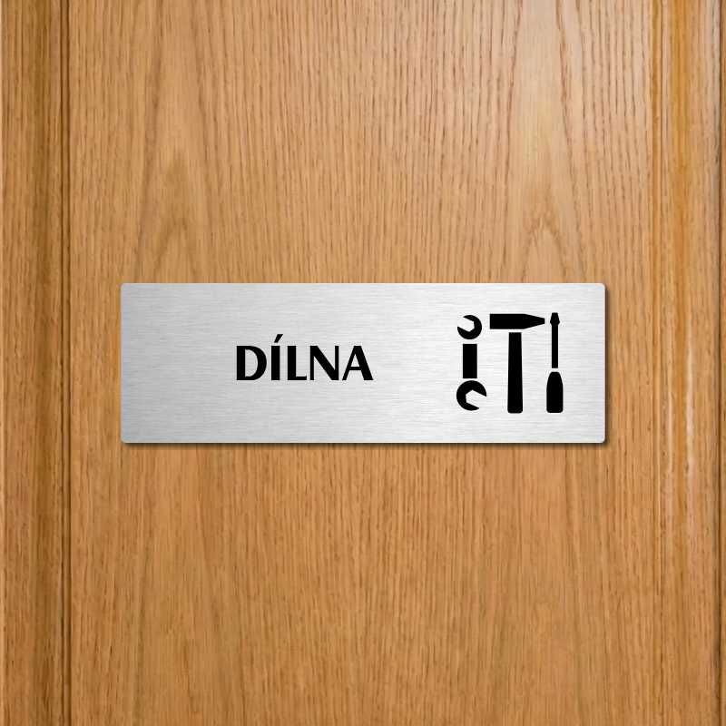 Dílna, 200x66mm, stříbrná popiska 